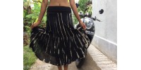 Convertible urban skirt-dress black and ivory